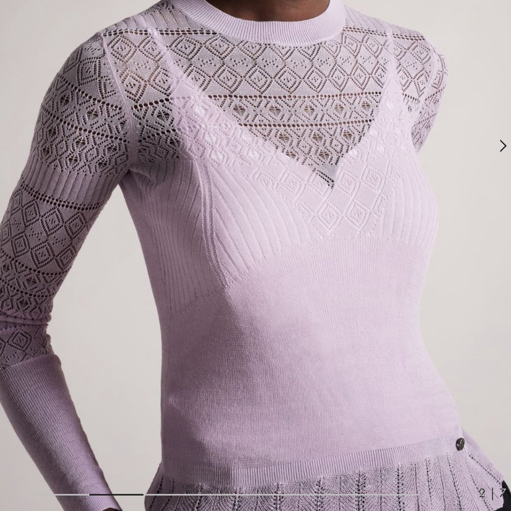 Ted Baker Lace Stitch Knit Top
